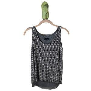 𝅺Cynthia Rowley Tank Blouse Double Layer Flowy Mini Boho Batik Print